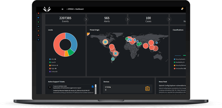 MxDR Platform screen